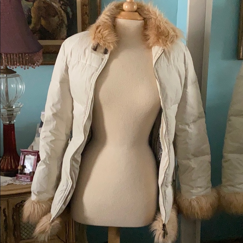 Faux fur puffer coat